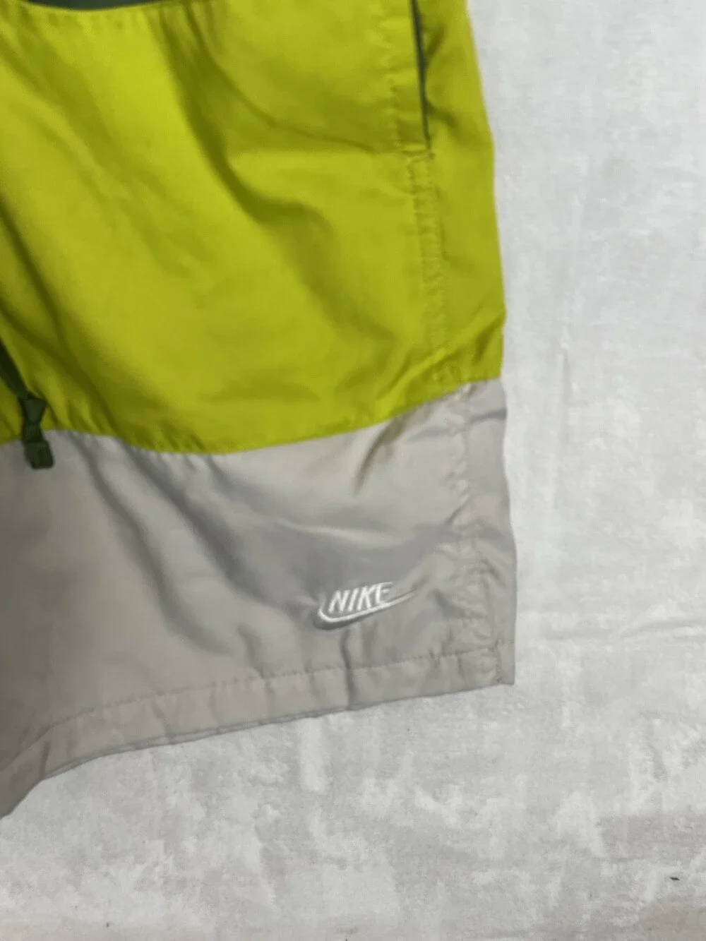 Vintage Nike City Edition Swim Trunk Shorts Size Small Green Color Block